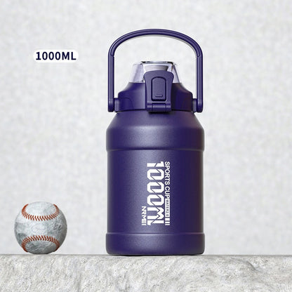 Water Bottle Large Capacities With Straw Cup Cold Hot Thermos