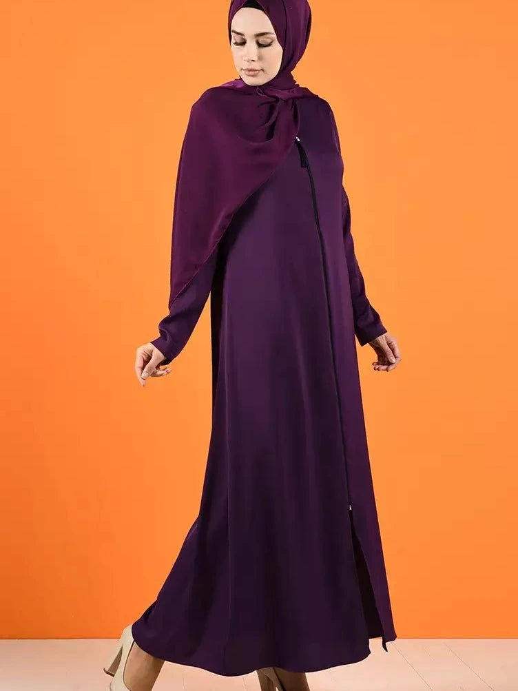 Abaya con cremallera Purple