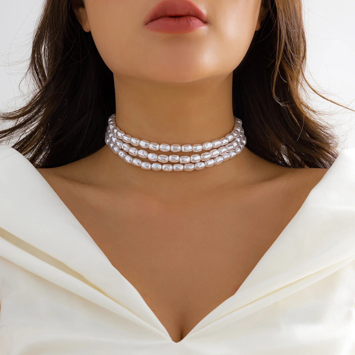 Collar White Pearle 2