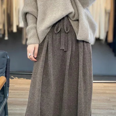 Wool Skirt Camel