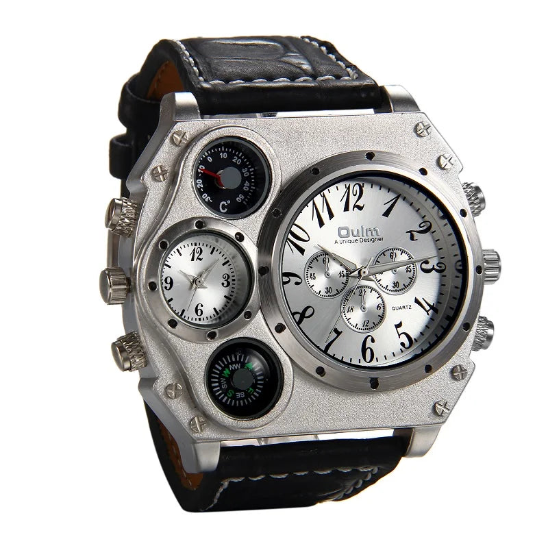 Two Time Zone Watch Silver