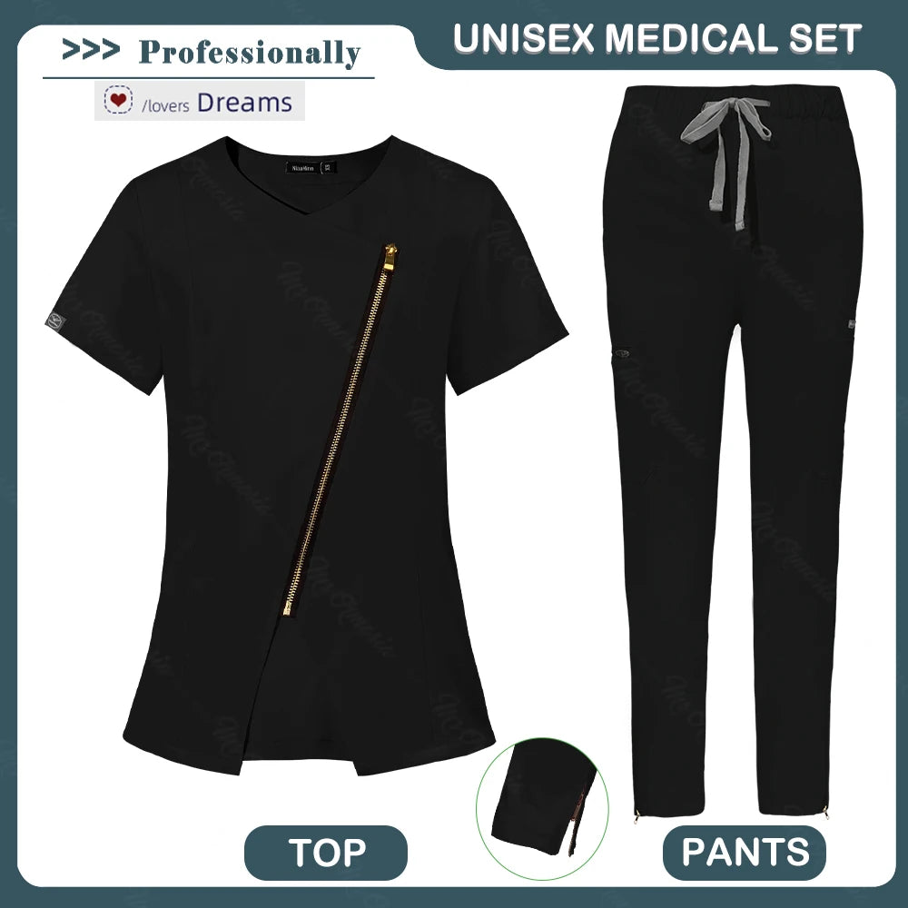 Medical Scrubs Set  Black