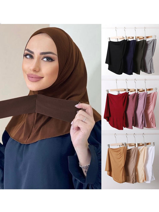 Fastener Hijabs For Women Full Cover Head Wraps