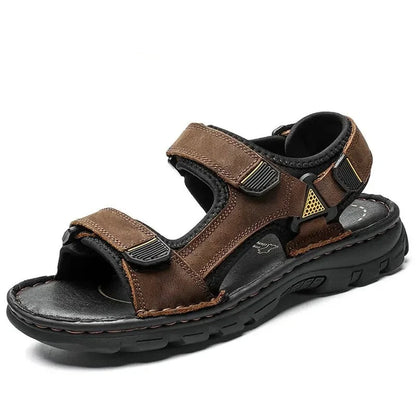 Sandalias de piel Dark Brown