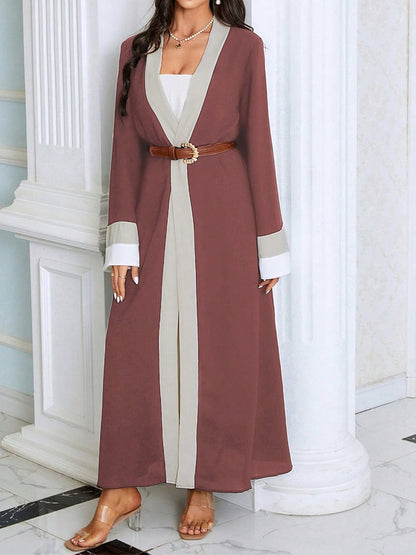 Oversized Arab Cardigan Loose Robe Muslim Fashion Solid Long Sleeve