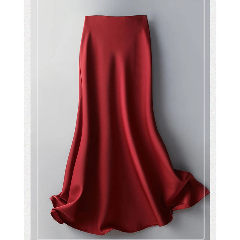 Falda de Satén Red
