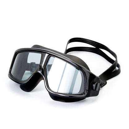 Large Frame Swimming Goggles for Adults HD Antifog Swim Glasses