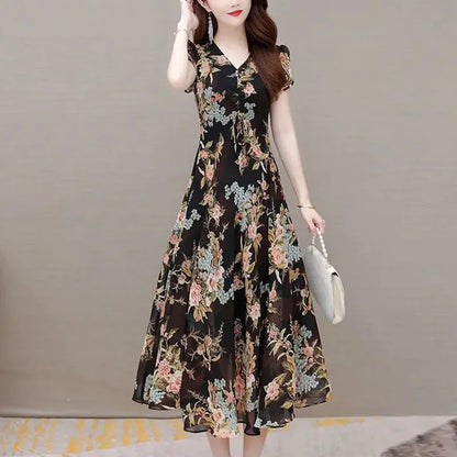 Floral dress Black