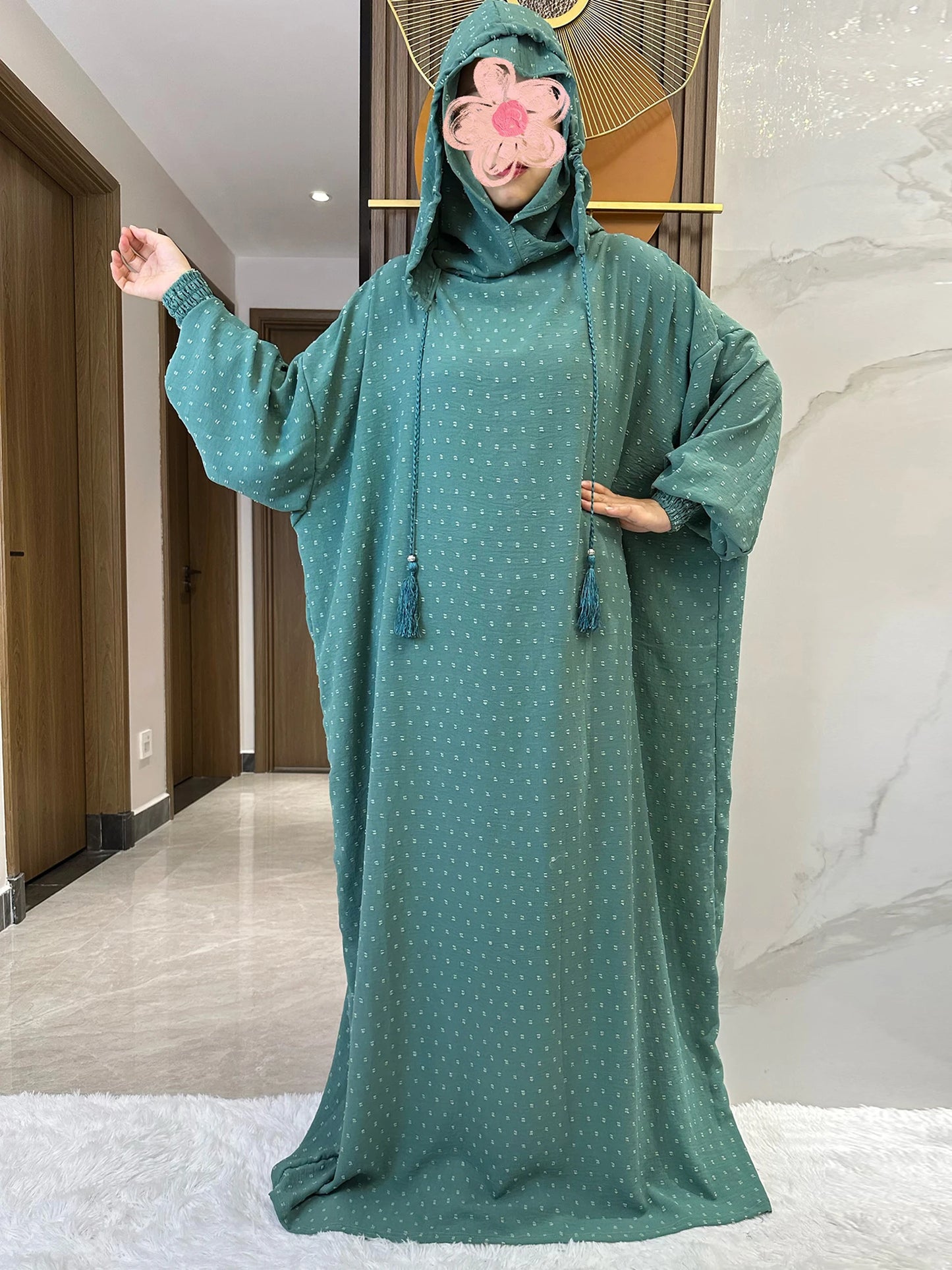 Cotton Abaya Green