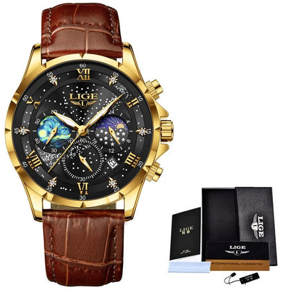 Reloj LIGE Gold black