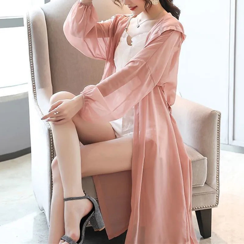 Hooded Cardigan Pink