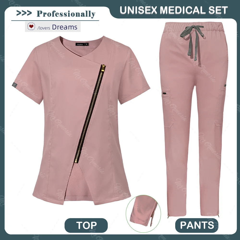 Medical Scrubs Set  Pink