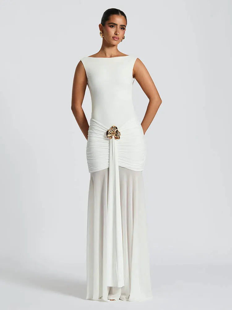 Long Elegant Dress White