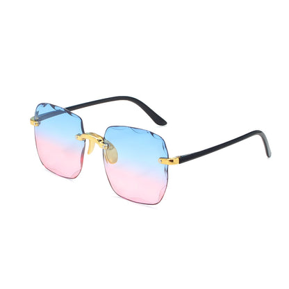 Rimless Women's Sunglasses Fashion Gradient Lenses