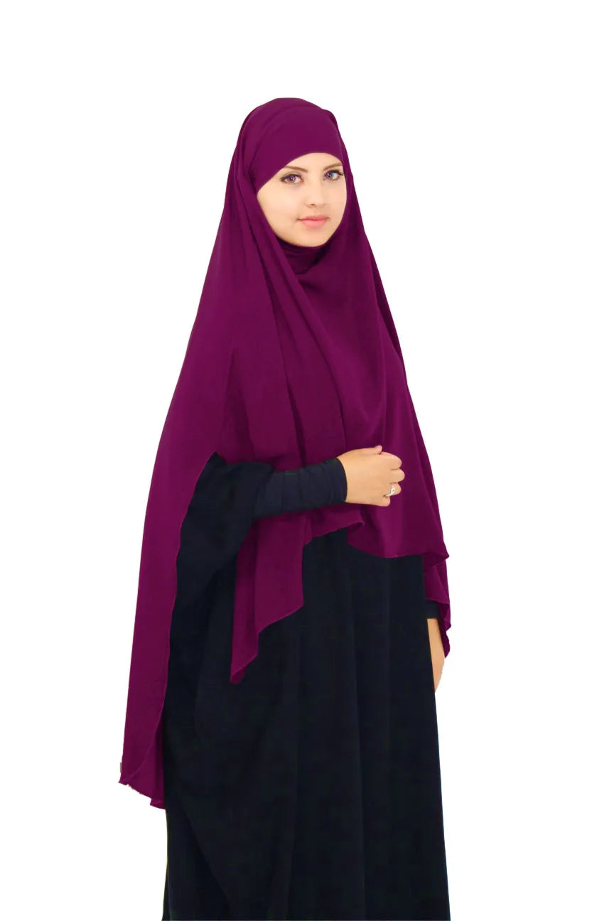 Abaya con velo Purple