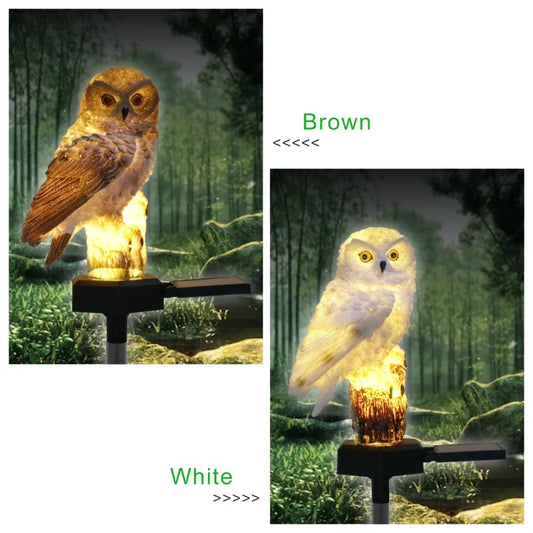 Solar Owl Garden Light Outdoor LED Lawn Lamp