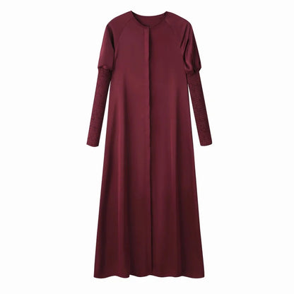 Satin Dress Burgundy