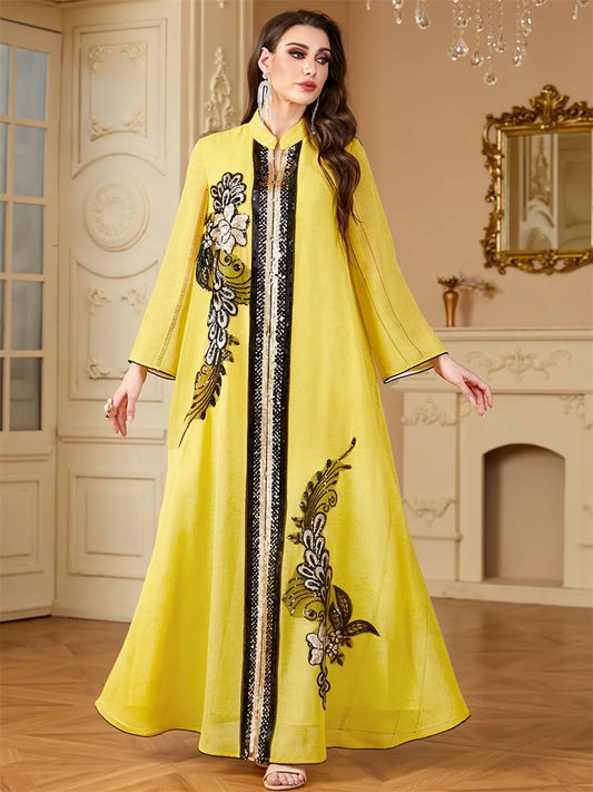 Abaya Dress Yellow