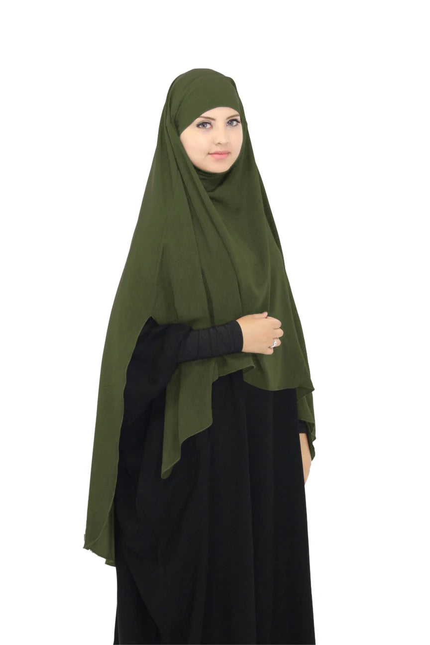 Abaya con velo Green