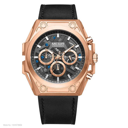 Reloj analógico Rose Gold Black