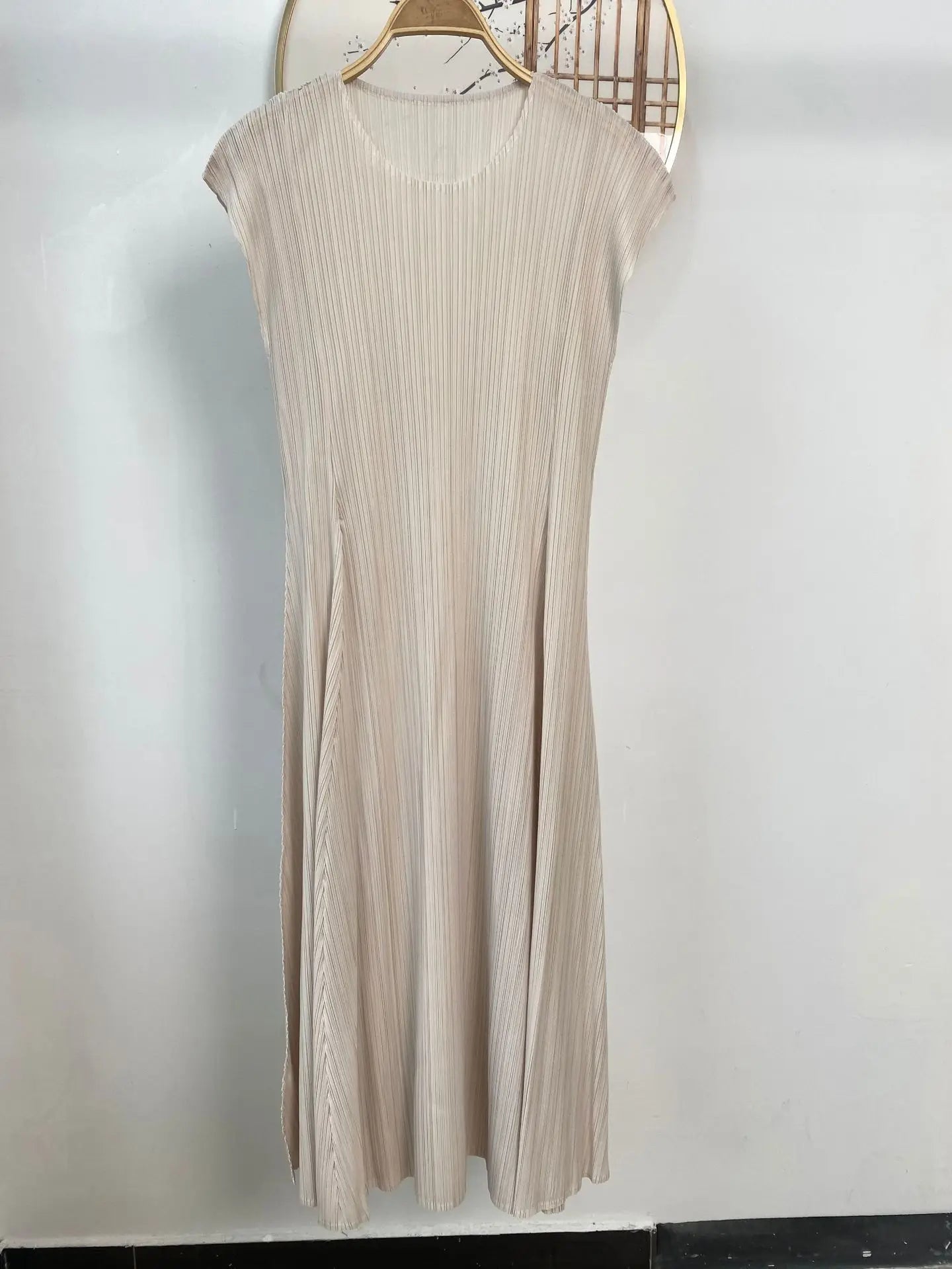 Folds Dress Beige