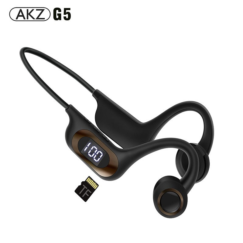 Wireless Earphone With Microphone Battery Display Support Sd Card