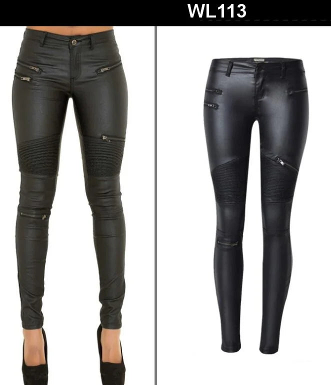 Faux Leather Pants Black