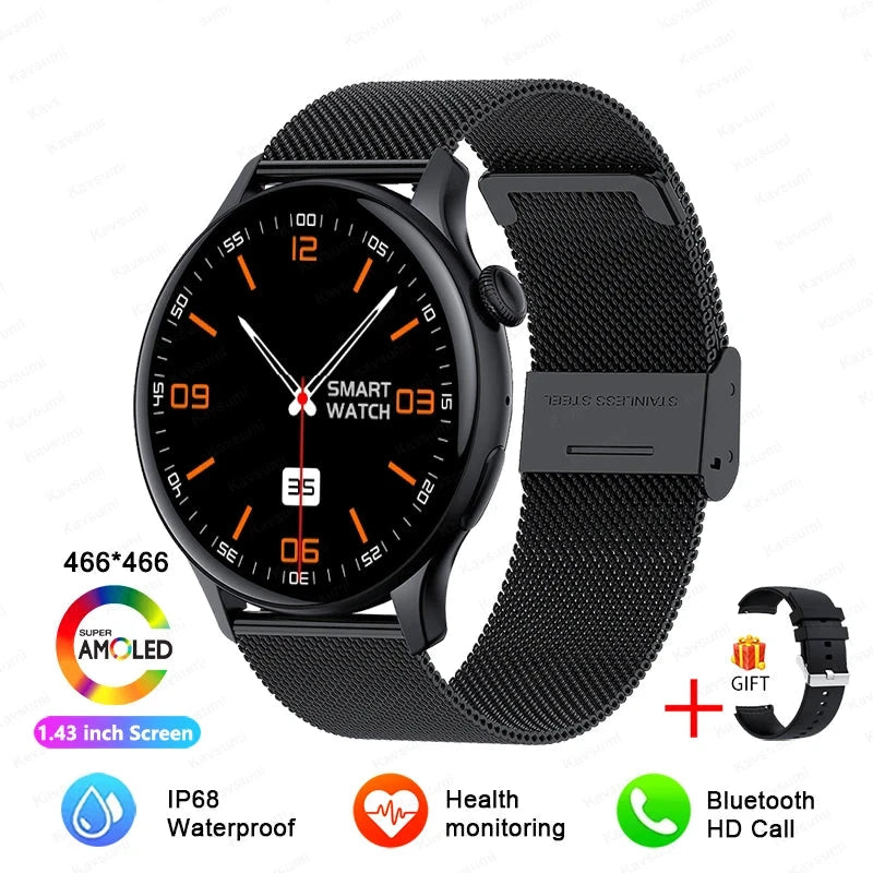 Smartwatch Black Mesh Belt