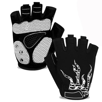 Half Finger Biking Gloves Road Gel Pad Anti-Slip Breathable MTB Gloves