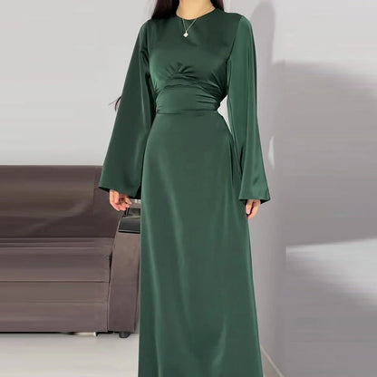 Satin Dress Green