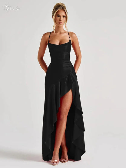 Satin Dress Black