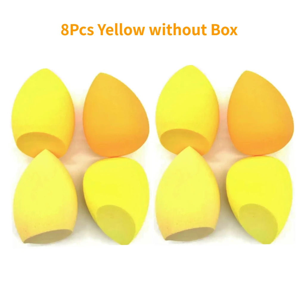 Esponja de maquillaje 8Pcs Yellow without Box