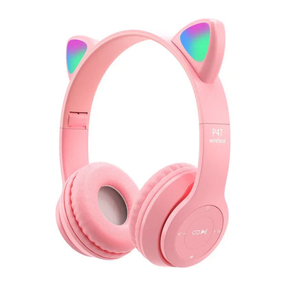 Auriculares de gato Pink