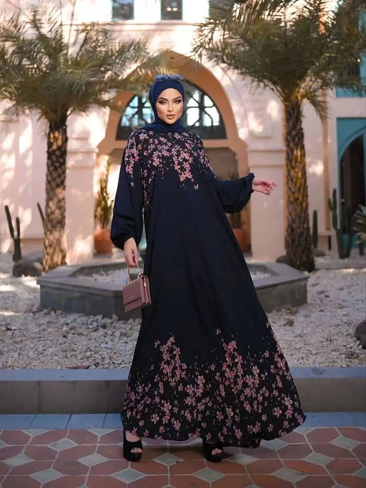 Muslim Modest Satin Abaya Women Long Dresses Formal