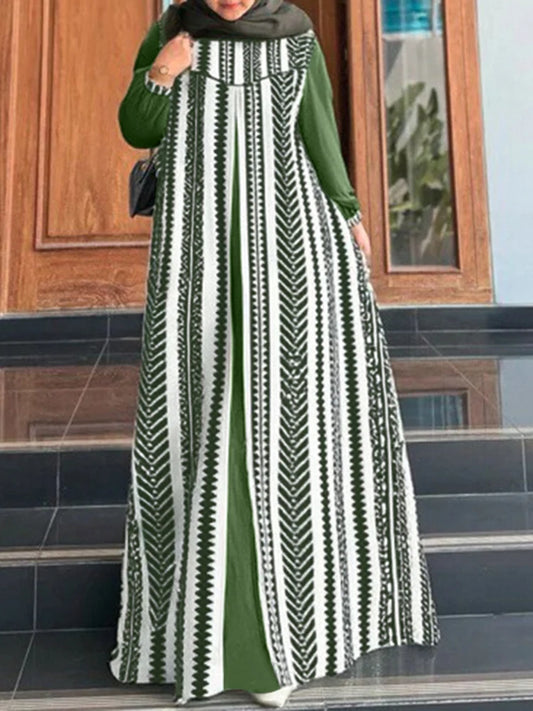 Ethnic Abaya Green