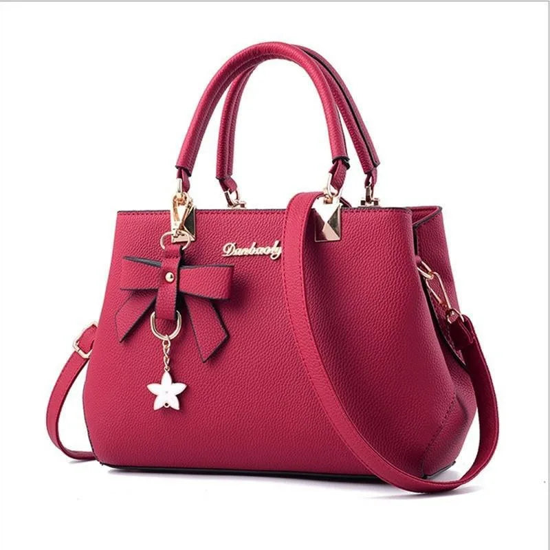 Leather Handbag Claret