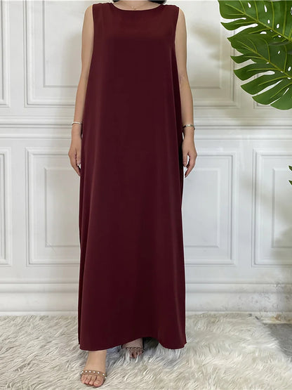 Vestido sin mangas Maroon