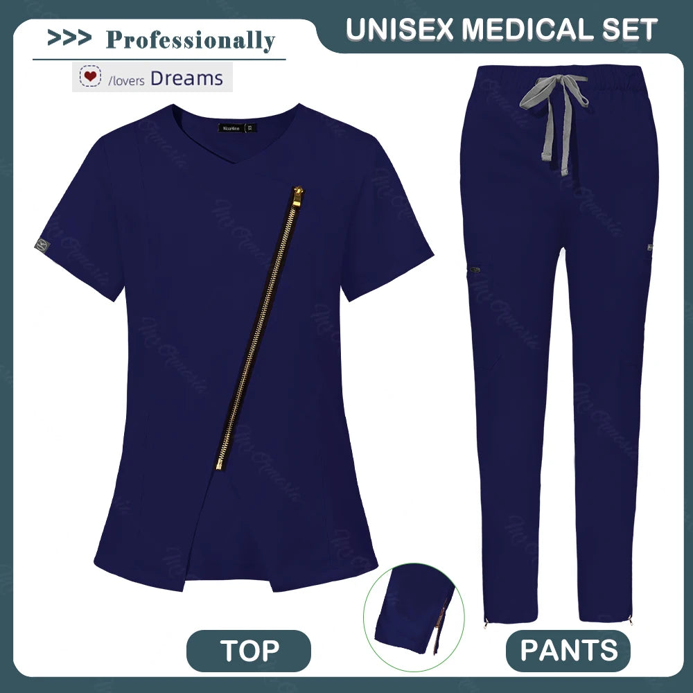 Medical Scrubs Set  Navy Blue