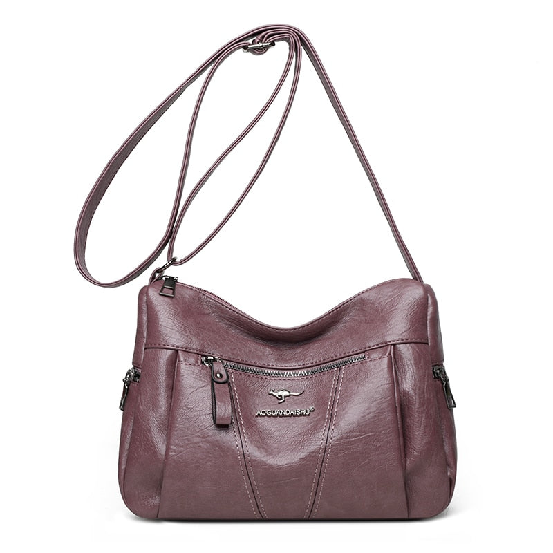 Brand Leather Ladies Designer Handbags Winter Style Messenger Bags