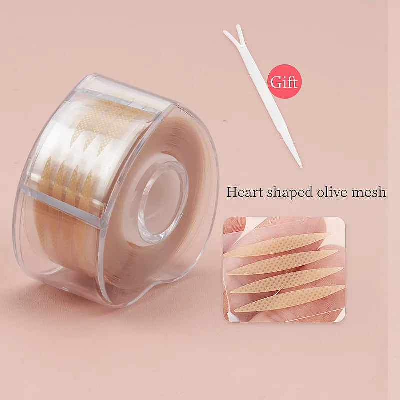 Cinta adhesiva para párpados Heart shaped olive mesh