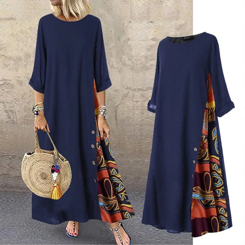 Vintage Dress Dark Blue