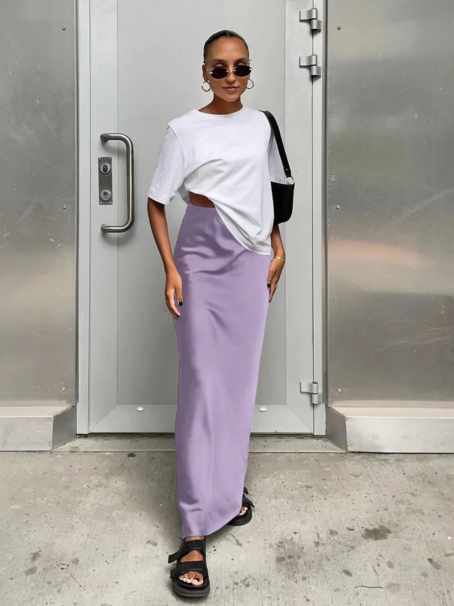 Falda larga Purple