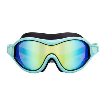 Large Frame Swimming Goggles for Adults HD Antifog Swim Glasses