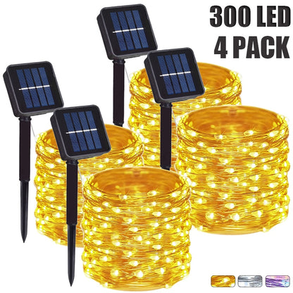 32m/22m/12m/7m Solar LED Light Outdoor Festoon Lamp