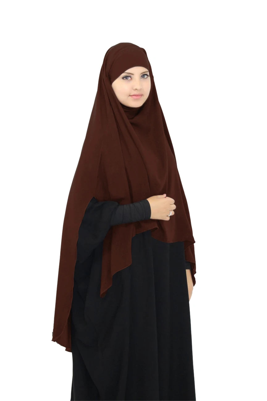 Abaya con velo Brown