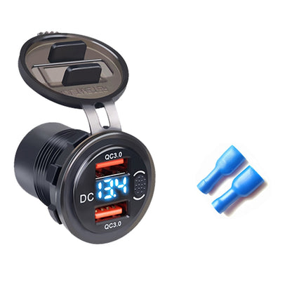 Outlet Adapter Waterproof For 12V 24V Car Truck Boat RV Motorcycle