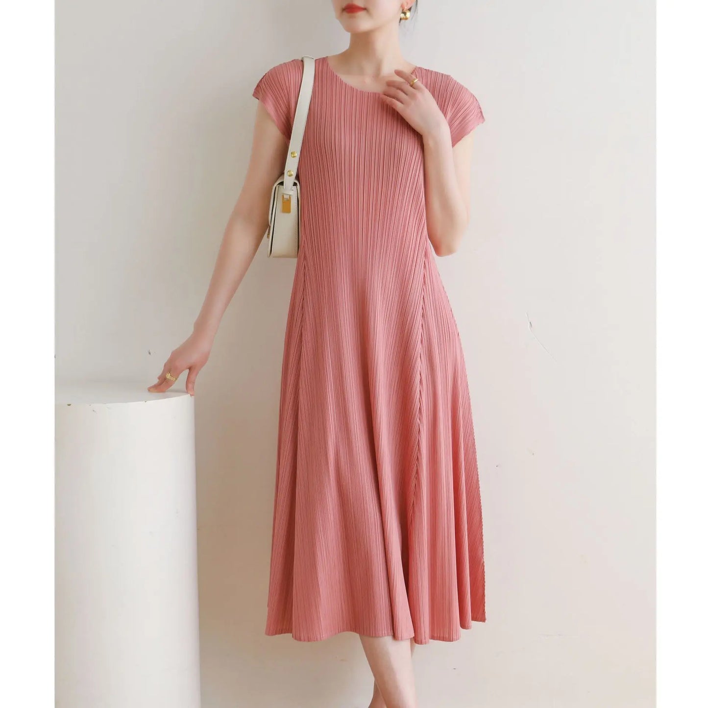 Folds Dress Pink
