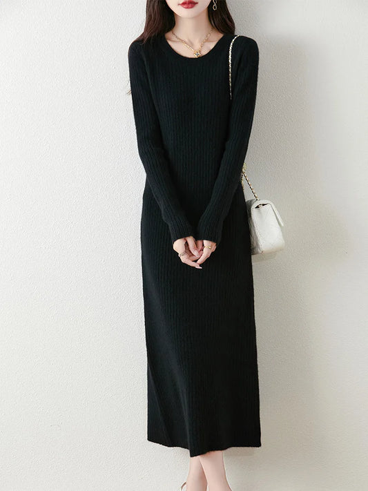 Wool Dress Black