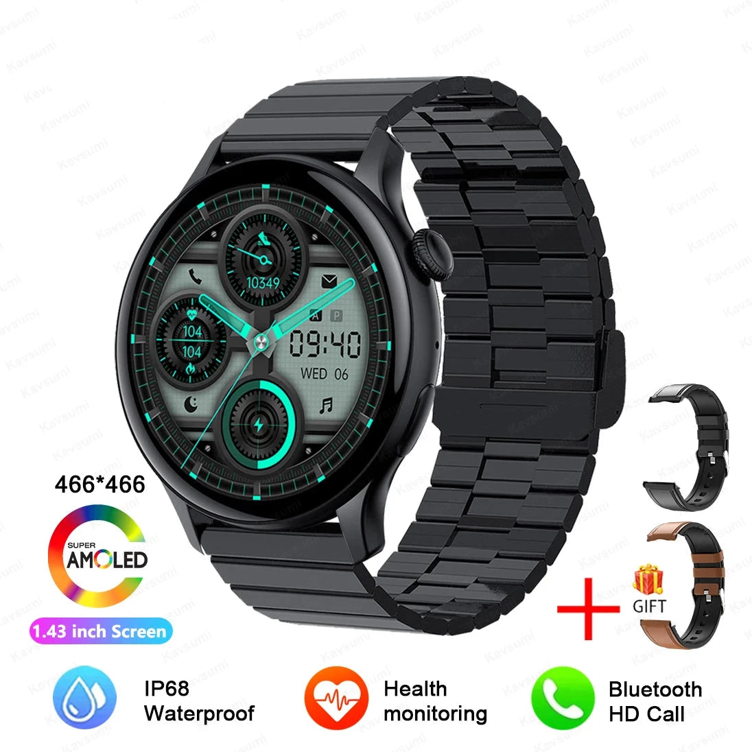 Smartwatch Black Steel B2