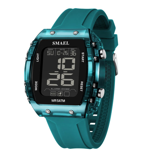Digital Watch Light Blue
